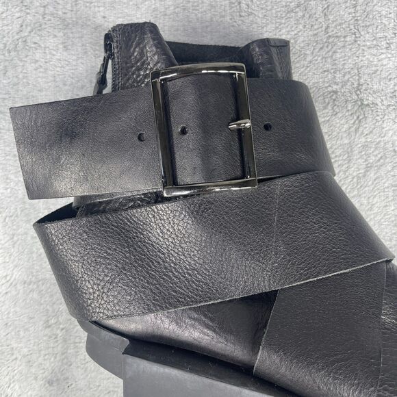 Trippen Leather Buckle Lune Boot Womens Sz 42 US10 Black AMPUTEE RIGHT BOOT ONLY - Picture 10 of 15